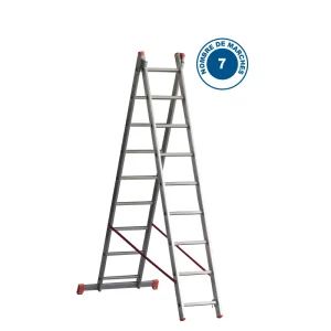 Échelle transformable ORANGE 2x7 marches