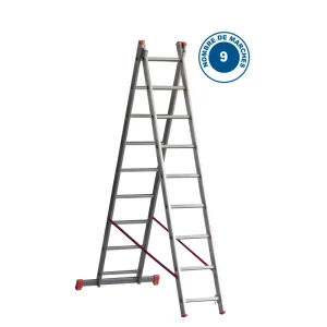 Échelle transformable ORANGE 2x9 marches